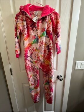 Place Pink Multi Tie-Dye One-Piece Footie